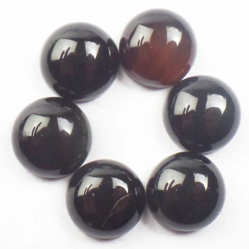 Черный Агат круглый кабошон 10x4 5 мм модные украшения (10 шт./лот)|black agate cabochon|fashion