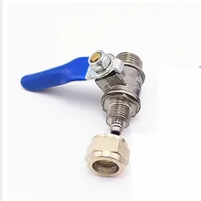 Пневматический шарик клапан DN8 DN15 наружная резьба до 6/8/10 мм трубки для быстрого подключения латунный шаровой значение водяной клапан переключатель 2 Way воздушный водяной газ