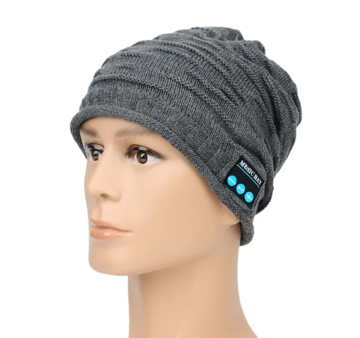 Рождественский подарок! Новое поступление Шапка бини с Bluetooth вязаная зимняя