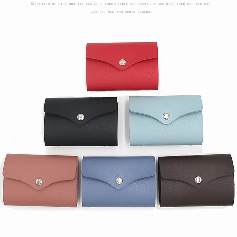 

Korean Fashion Women Men Credit Card Holder Card ID Holder 26 Card Slots Business Wallet Small Leather pasjeshouder minimalist