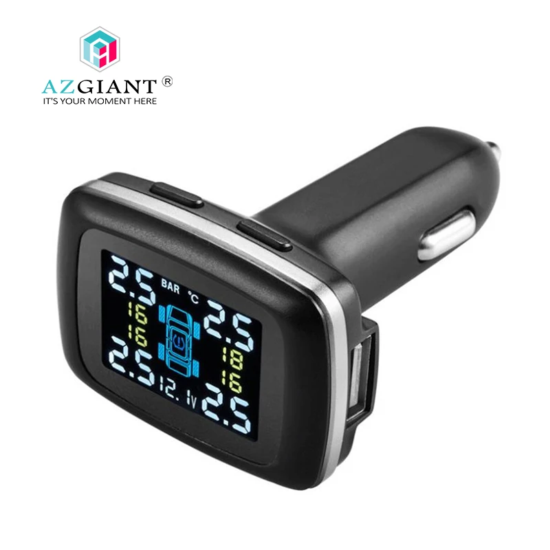 

AZGIANT External Car TPMS Tire Pressure Monitoring System cigarette lighter Auto Security Alarm Systems Tyre Pressure