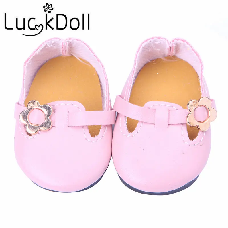 LUCKDOLL однотонная Милая модная обувь подходит для 18 дюймовых американских кукол 43