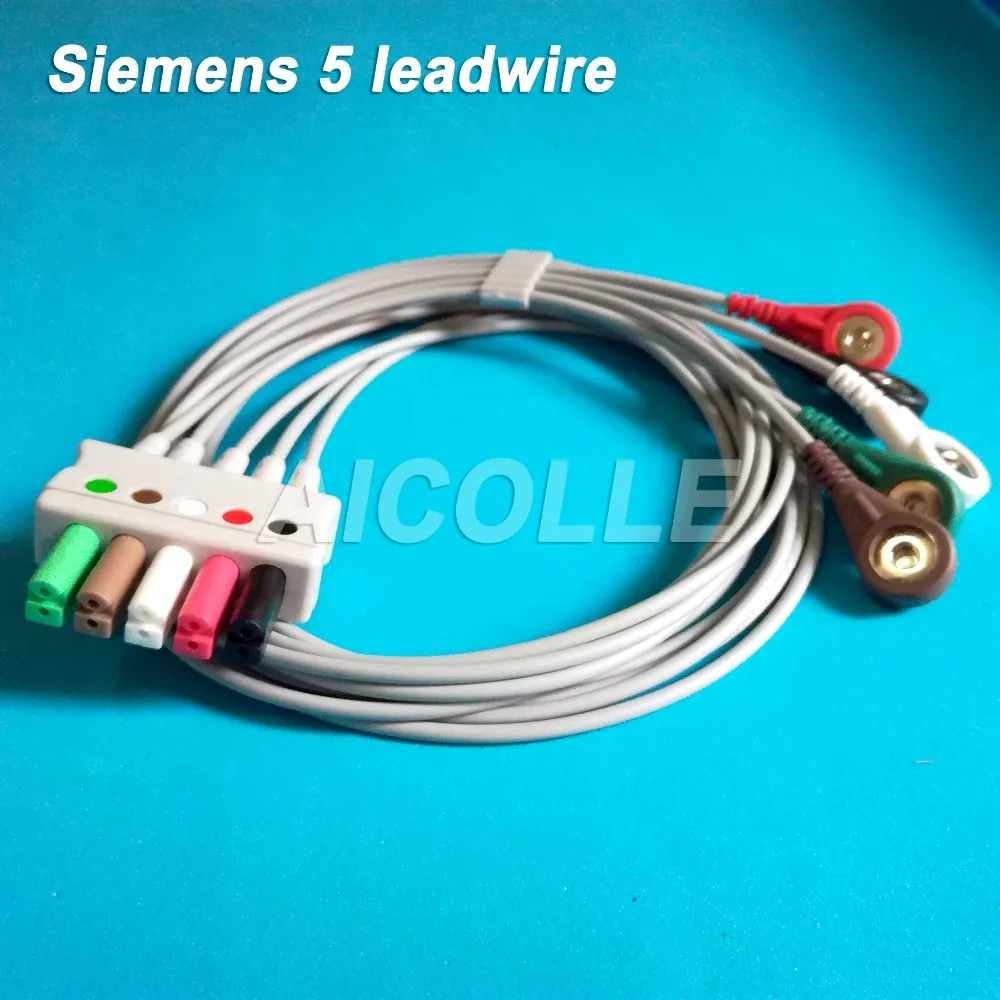 

Compatible siemens ecg 5 leadwire snap on terminal
