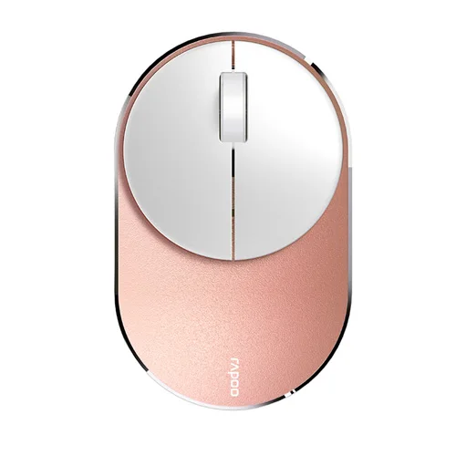 Rapoo Multi-mode Silent Wireless Mouse 1300DPI Bluetooth 3.0/4.0 RF 2.4G for 3 Devices Connection Portable Computer Mouse#M600 - Цвет: Pink