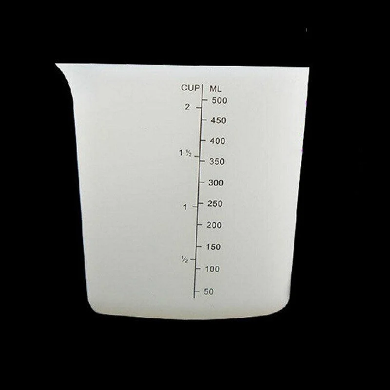 

500ML Silicone Measuring Cups Heart Shape Thicken Soft Ovenproof Flexible Pinch Pour Cup Cake Baking Tools
