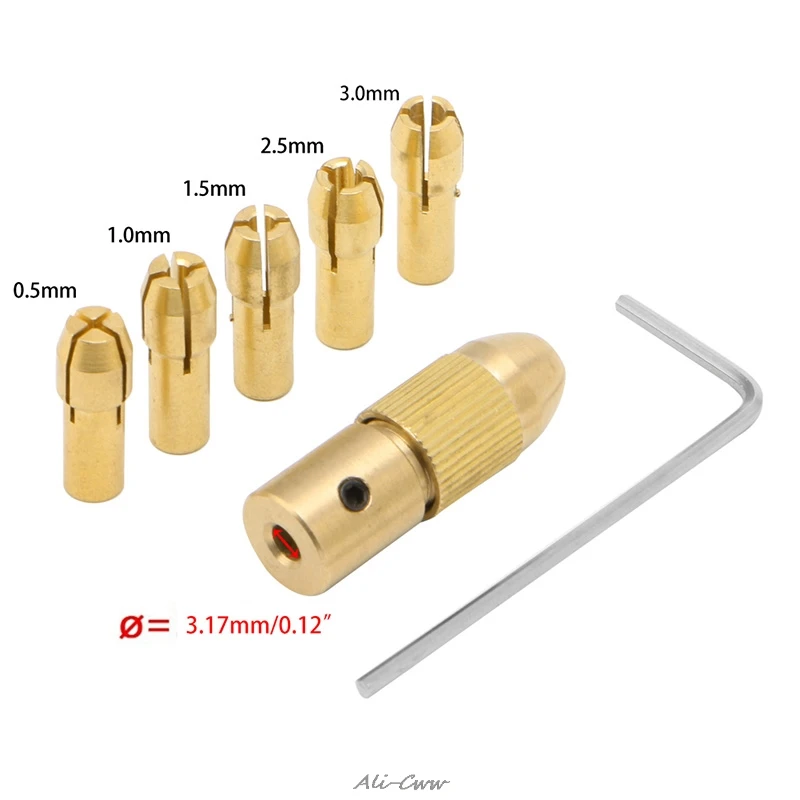 7 шт. 0,5-3 мм маленький электрический сверло цанговый зажим микро твист сверло инструмент