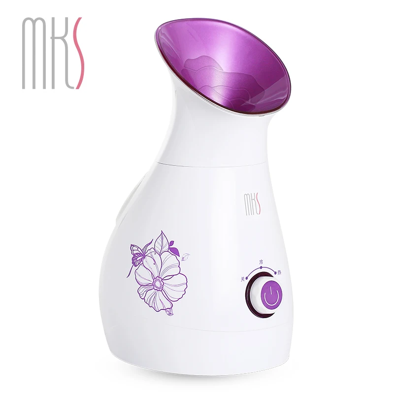 

MKS Purple Cold & Hot SPA Facial Steamer Moisturizing Instrument Face Sprayer Humidifier Reduce acne deep wrinkles laugh lines