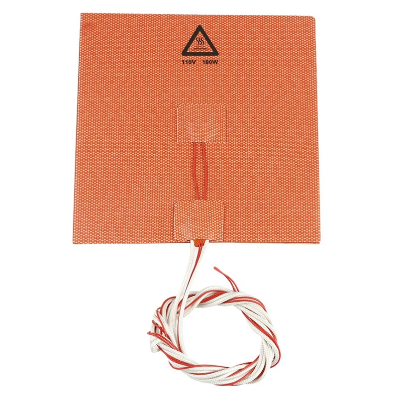 

3D Printer Accessories 150Mm x 150Mm110V 180W Imported Hot Bed Silicone Pad With Adhesive High Temperature For For 3D Printer