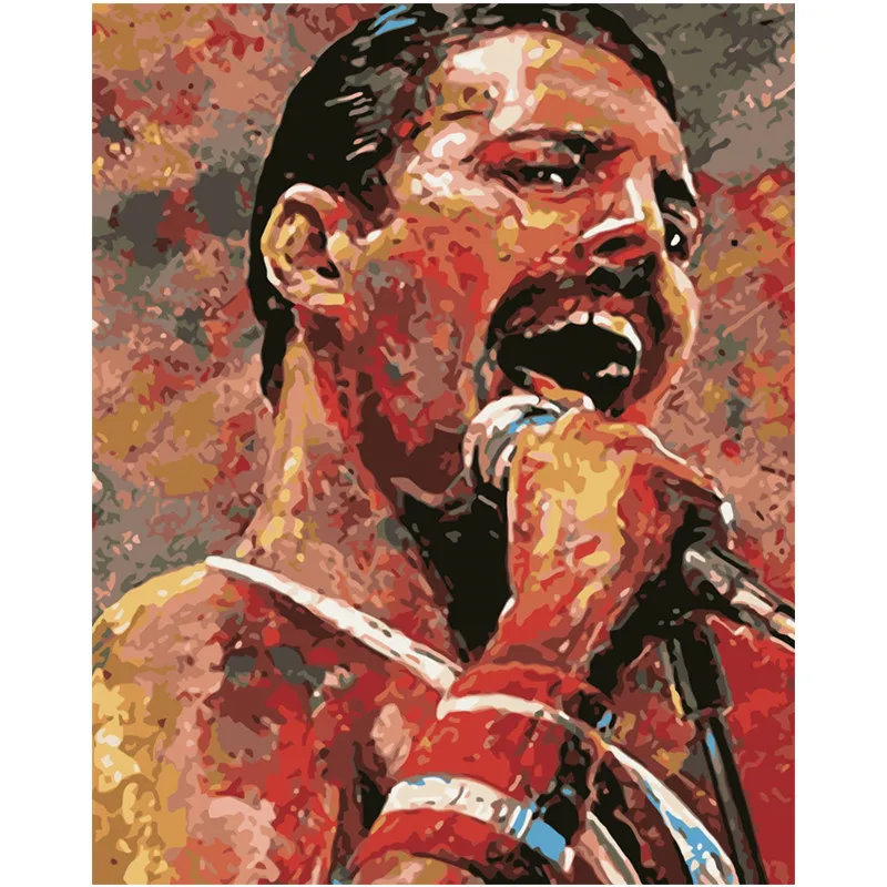 

Painting By Numbers DIY Dropshipping 40x50 50x65cm Abstract character Elvis Figure Canvas Wedding Decoration Art picture Gift