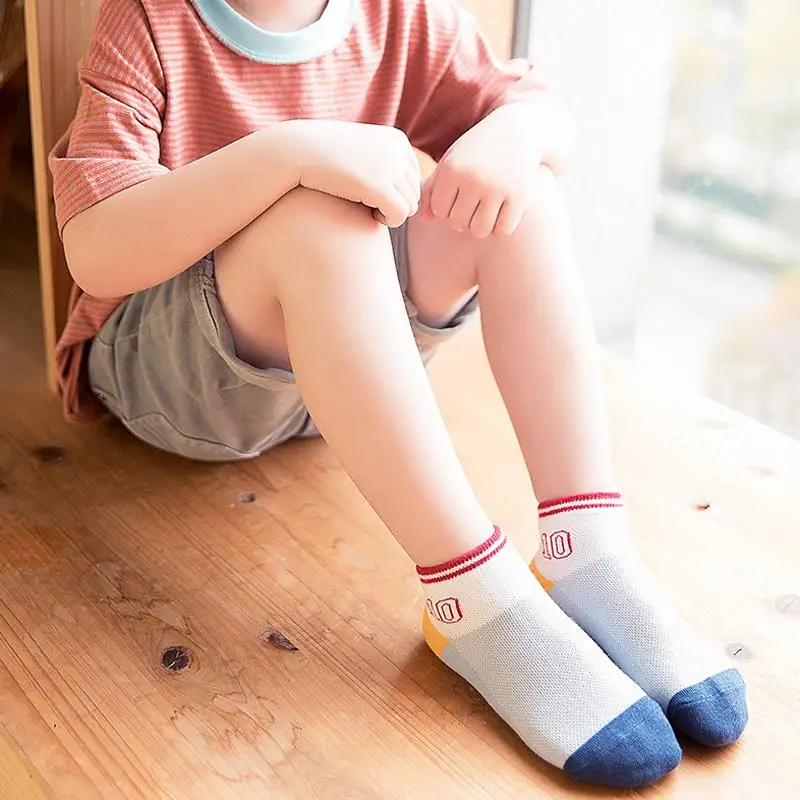 Kidlove/5 пар, милые хлопковые носочки в сеточку для детей, весенне-летняя одежда для малышей