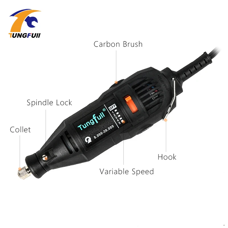 Tungfull 130W Dremel Style Electric Rotary Tool