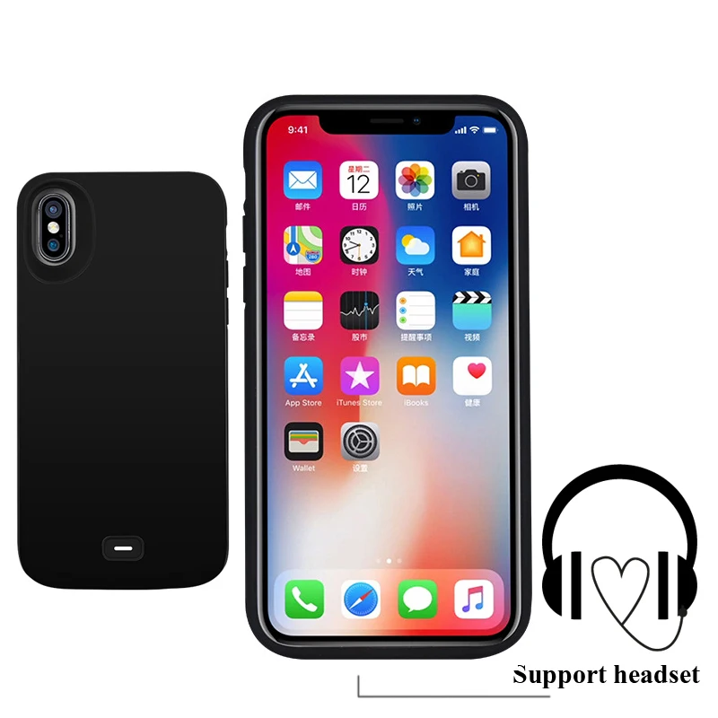 For iphone 8plus 5000mah magnetic wireless fast charging phone protector holder for apple iphone x 8 case smart Power cover