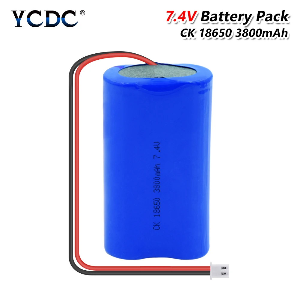 

7.4V 3800mAh Rechargeable 2*18650 Cell Group high discharge power Li-ion Battery Pack batteries power bank With XH Plug