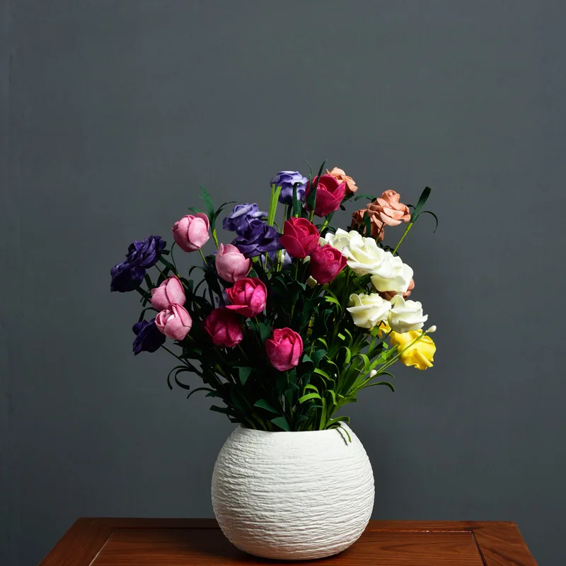 Простая белая керамическая ваза, креативная домашняя настольная декоративная керамическая ваза, классическая офисная декоративная ваза, свадебные украшения G