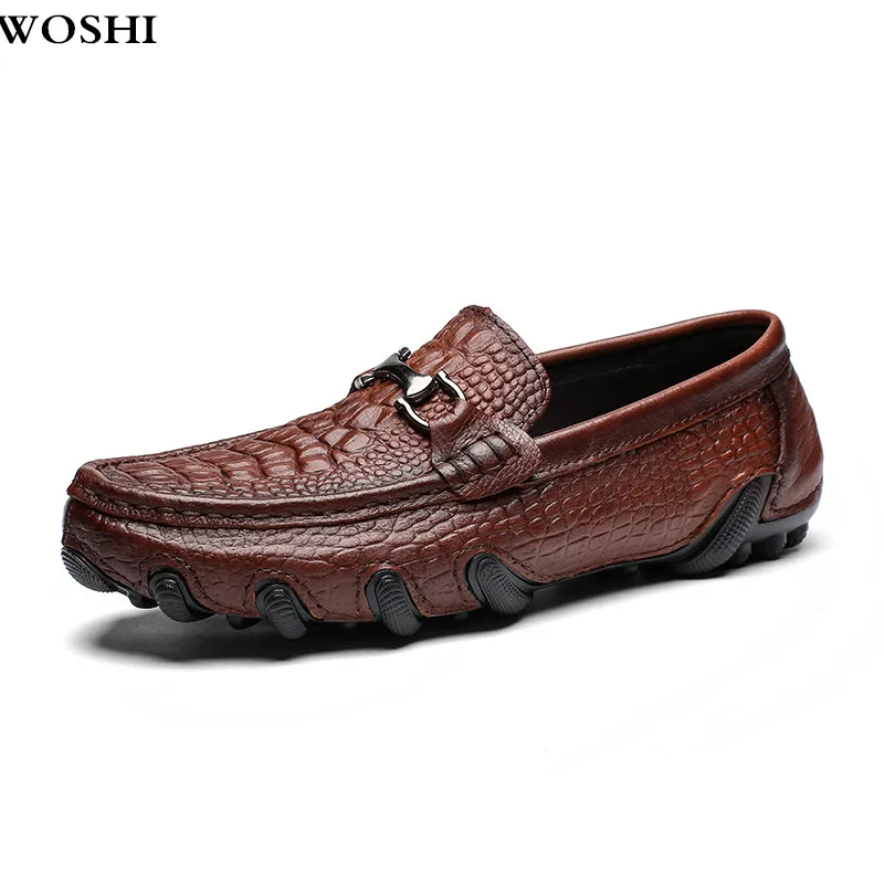 size 38-47 Men's genuine Leather Casual Shoes outdoor Men Loafer Crocodile Moccasins Men Loafers Leather Casual Boat Shoes L5 size 38-47 Men's genuine Leather Casual Shoes outdoor Men Loafer Crocodile Moccasins Men Loafers Leather Casual Boat Shoes L5