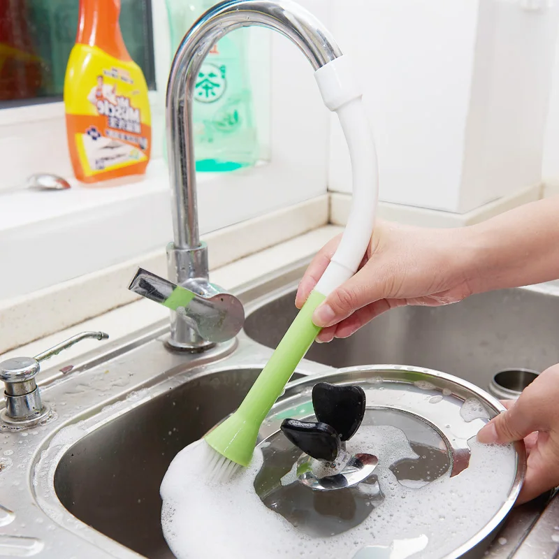 Water Saving Faucet Filter Vegetable Brush Cleaning Brush Kitchen