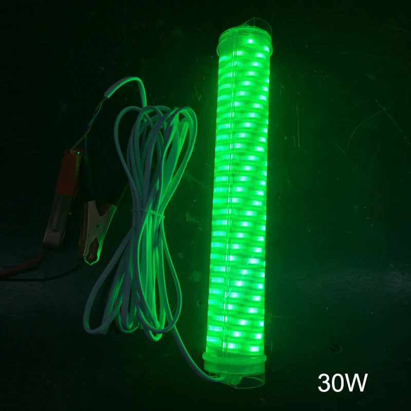 

30W 12V Fishing Boat Light LED Green Underwater Submersible Energy saving high brightness Night Fishing crappie shad squid boat