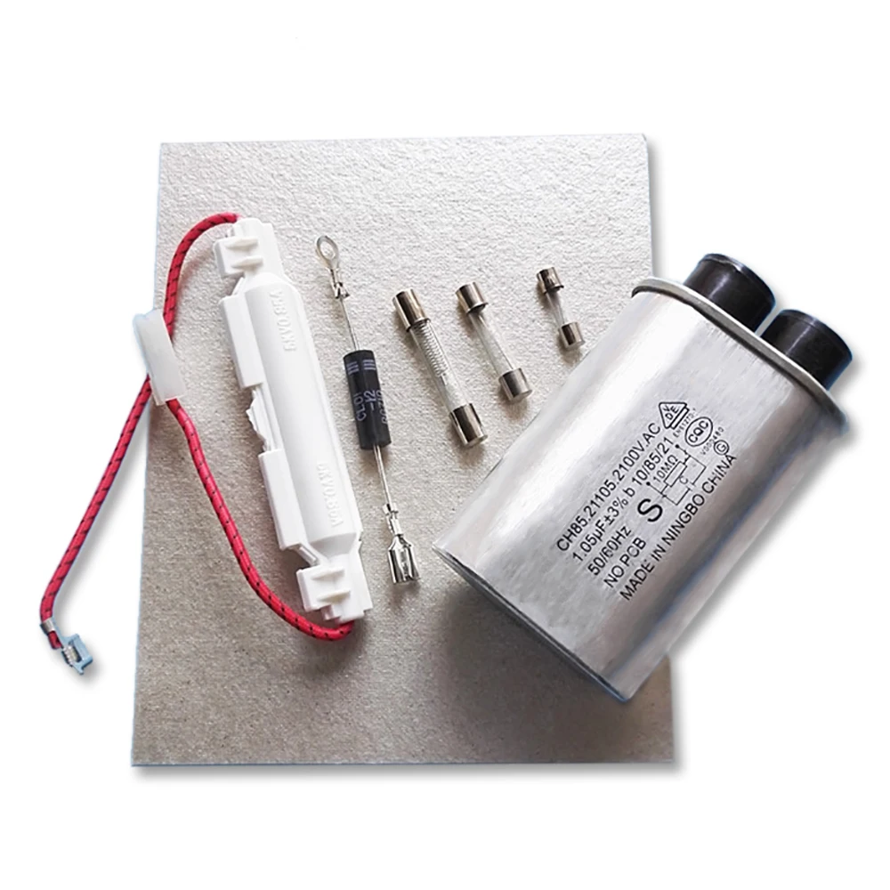 

7pcs Microwave Oven Accessories Capacitance Diode High Pressure Insurance Power Insurance High Voltage Components Mica Slice