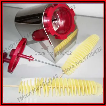

Factory price stainless steel twist potato spiral cutter/Potato tower making machine