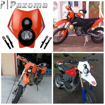

Orange Motocross Drit Bike Headlights Supermoto Headlamp Off Road for KTM EXC EXCF SX SXF SMR XCR XCW XCF MX 125 200 250