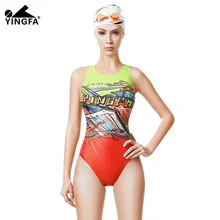 Yingfa, купальные костюмы для девочек, костюмы для гонок, соревнований по плаванию, конкурентные тренировочные купальные костюмы для детей, профессиональные