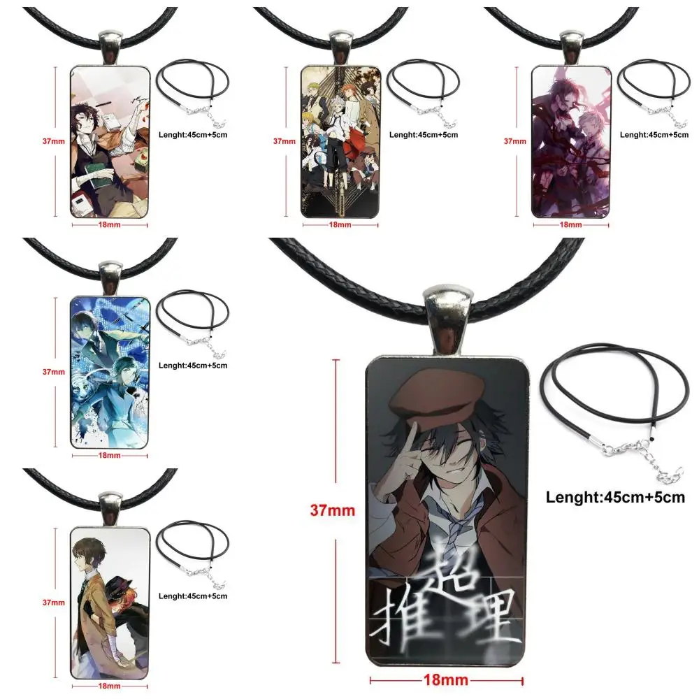 

Japan Bungou Stray Dogs Brand Stainless Steel Color Jewelry Fashion Statement Necklace Glass Necklaces Pendants For Women Girls