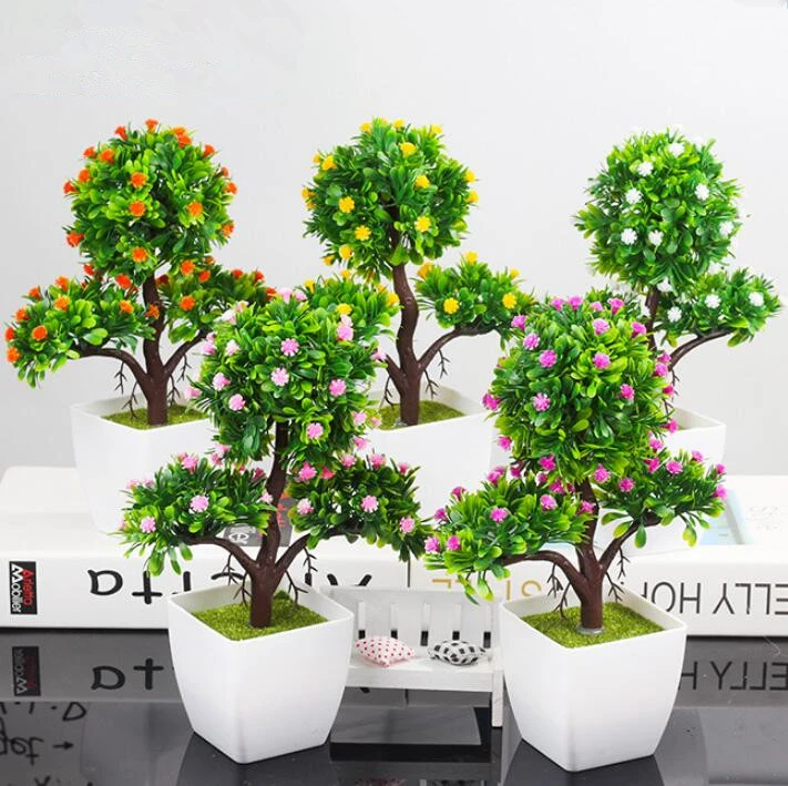 Bonsai Tree Simulation Artificial Live Plants Flowers In Pots Home Office Decor Bonsai Tree Simulation Artificial Live Plants Flowers In Pots Home Office Decor