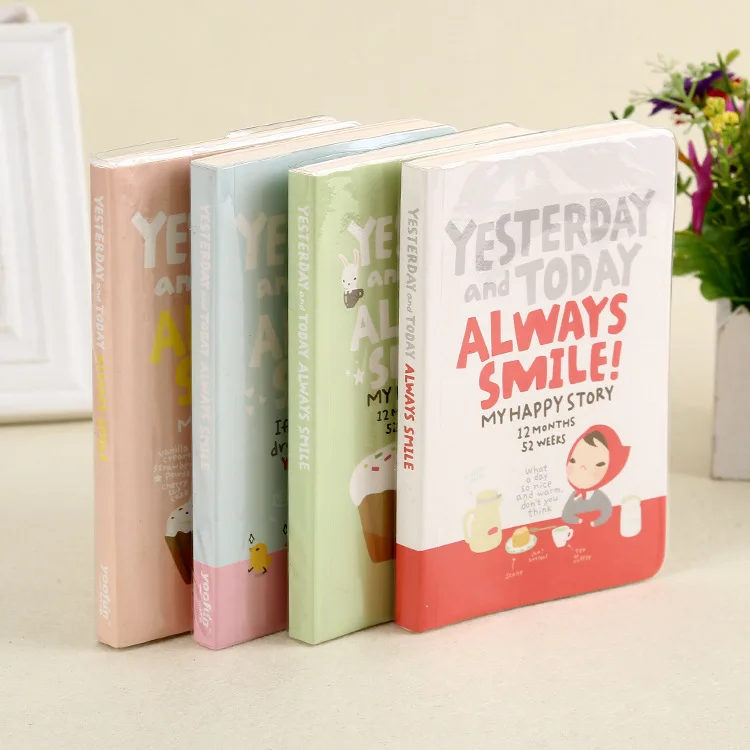 

Diary agenda 2016 cute korean stationery Kawaii And Cute Notebook Lovely Red Hat Girl week Day planner journal record stationery