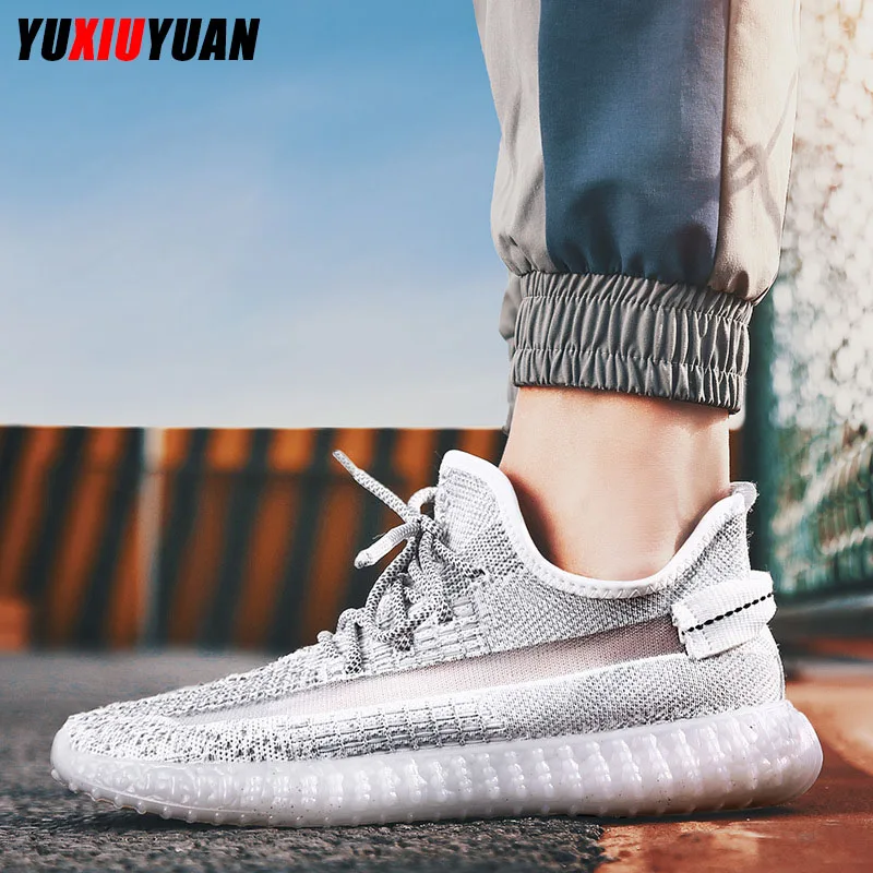 

2019 Men Reflective Breathable Lace-Up Outdoor Running Shoes Fashion Ultralight Wear Resistant Comfortable Sport Sneakers