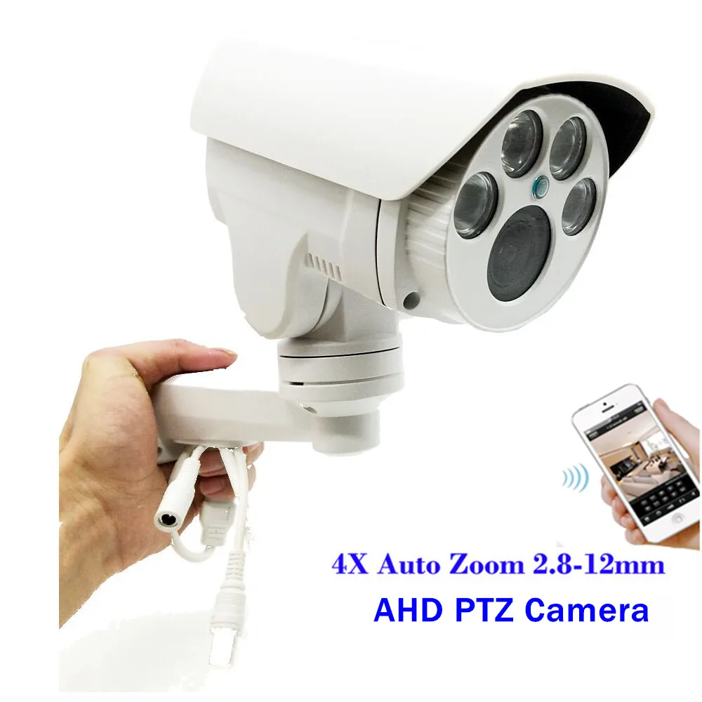  Full HD 1080P 960P Bullet AHD Camera 2MP 1.3MP 4X Optical Motorized Auto Zoom Lens 2.8-12mm Varifocal Lens PTZ Security Camera 