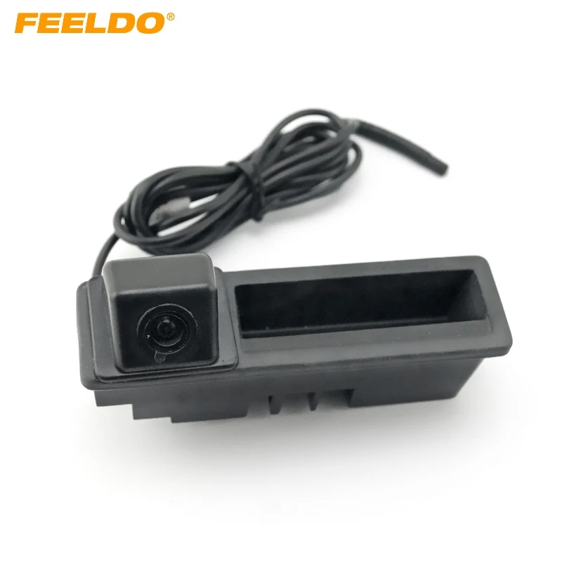 

FEELDO Car Rear View Parking Trunk Handle Camera For Audi A6L/2011 Q7 A4/2011 12 Backup Camera