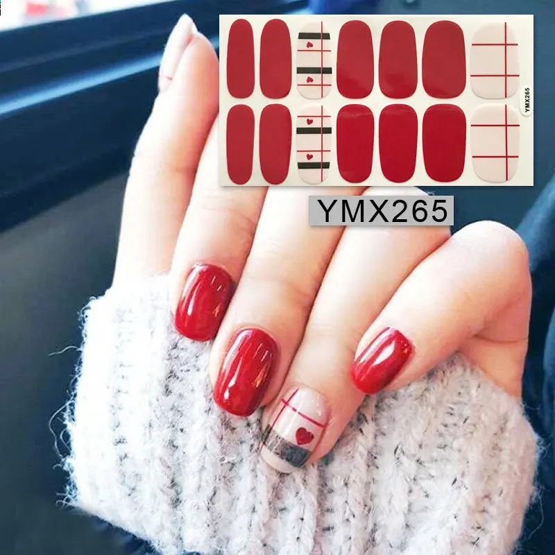 День Святого Валентина Hear Beat наклейки для дизайна ногтей очаровательные Обертывания для ногтей серия YMX наклейки для полировки фольги украшения DIY Прямая поставка