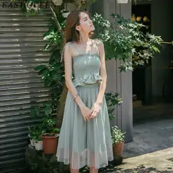Новое летнее платье с открытыми плечами платье Элегантная Женская обувь; Большие размеры 33–41 длинное платье на бретелях однотонные