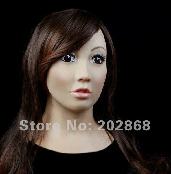 

[SF-1] Party crossdress latex halloween Female Mask, props fixed with zipper
