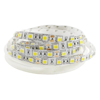 

Nature white LED Strip 4000K 5050 DC12V 60LEDs/m 5m/lot IP65 Waterproof Flexible LED tape Light 5050 LED Strip high brightness