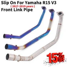 Слипоны для Yamaha R15 V3 мотоцикл глушитель Модифицированная Передняя средняя Соединительная труба 51 мм соединение