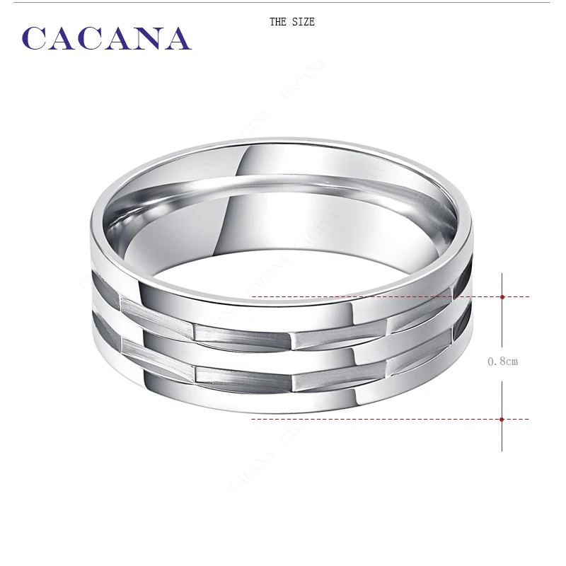 CACANA Stainless Steel Rings For Women Polishing Personalized Custom Fashion Jewelry Wholesale NO.R172