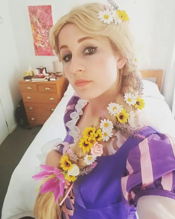 The Princess Rapunzel Fancy Dress Adult Costumes for HalloweenCarnival Party Tangled Cosplay Costumes for Women Custom Any Size (12)