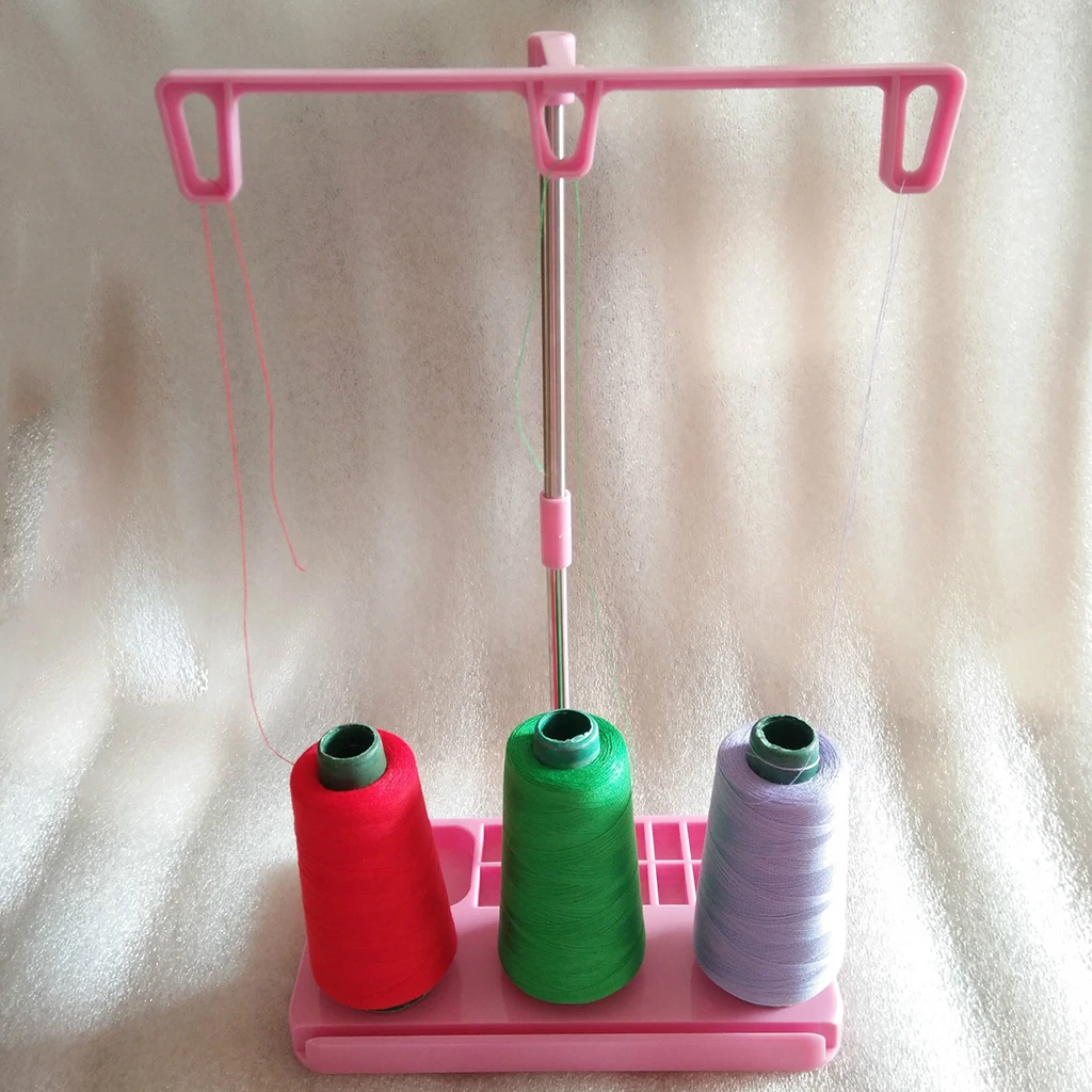 Universal Three Cone Spools Thread Stand For Sewing Serger Machines