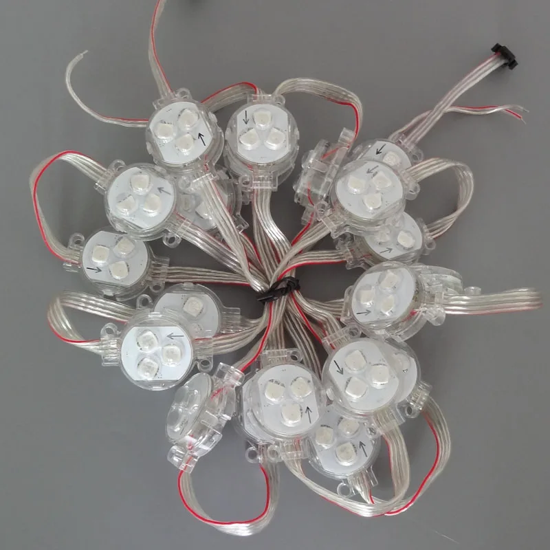 300 шт. ws2811/LPD6803/WS2801/DMX512/1908 IC опционально D30 5050SMD RGB 3 светодиода точечный