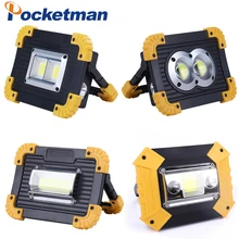 100W Led Portable Spotlight Work Light USB Rechargeable Flashlight 2 18650 Or 3 AA Battery For