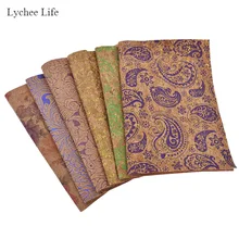 Lychee Life винтажный цветочный Печатный Мягкий пробковый материал для шитья ручной работы одежды ремесла Декор Аксессуары