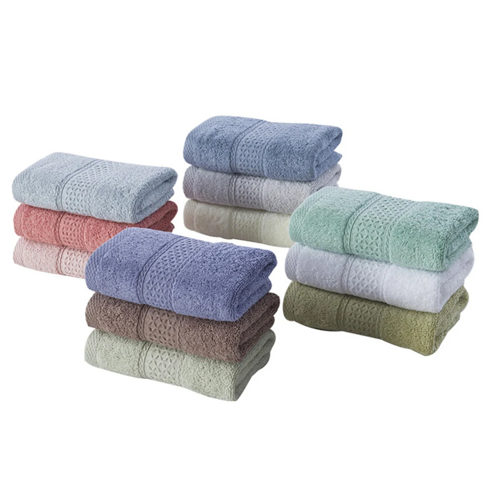 Quick Dry Absorbent Face Towel 32x73cm Mini Hair Drying Washrag Stripe