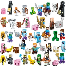 2018 NEW Minecrafted Mini Action Figures Bricks Toys Steve Alex Villager Zombie Enderman Compatible LegoING Building Blocks Sets