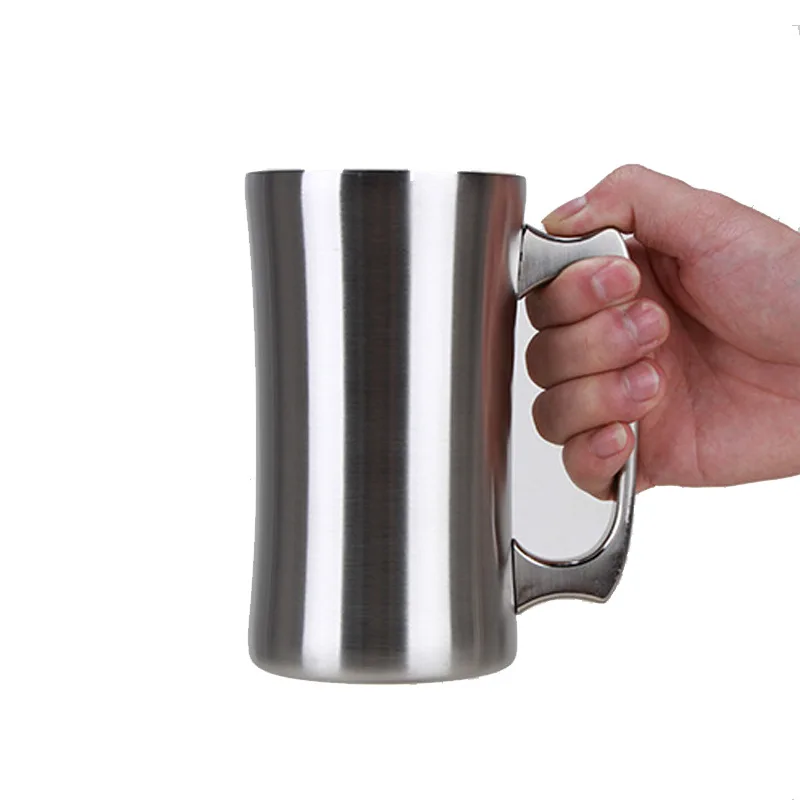 20oz stainless steel beer mug with handle double wall vacuum insulated