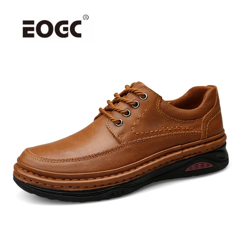 

High Quality Natural leather Men Boots Waterproof Autumn Ankle Boots Handmade Platform Outdoor Working Men Shoes