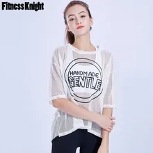 Работает рубашка Фитнес Для Женщин Половина рукава Толстовка Sexy Йога Рубашка быстросохнущая Спортивные футболки Mesh Gym рубашка тренировки Спортивная одежда