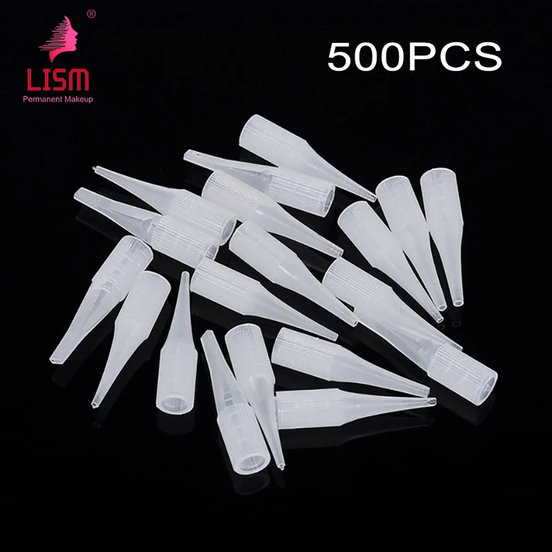 

500Pcs/bag Tradional Microblading Tattoo Needle Tips 1 3 5 RL 5F 7F Tatoo Needles Caps PMU For Permanent Makeup Machine Pen