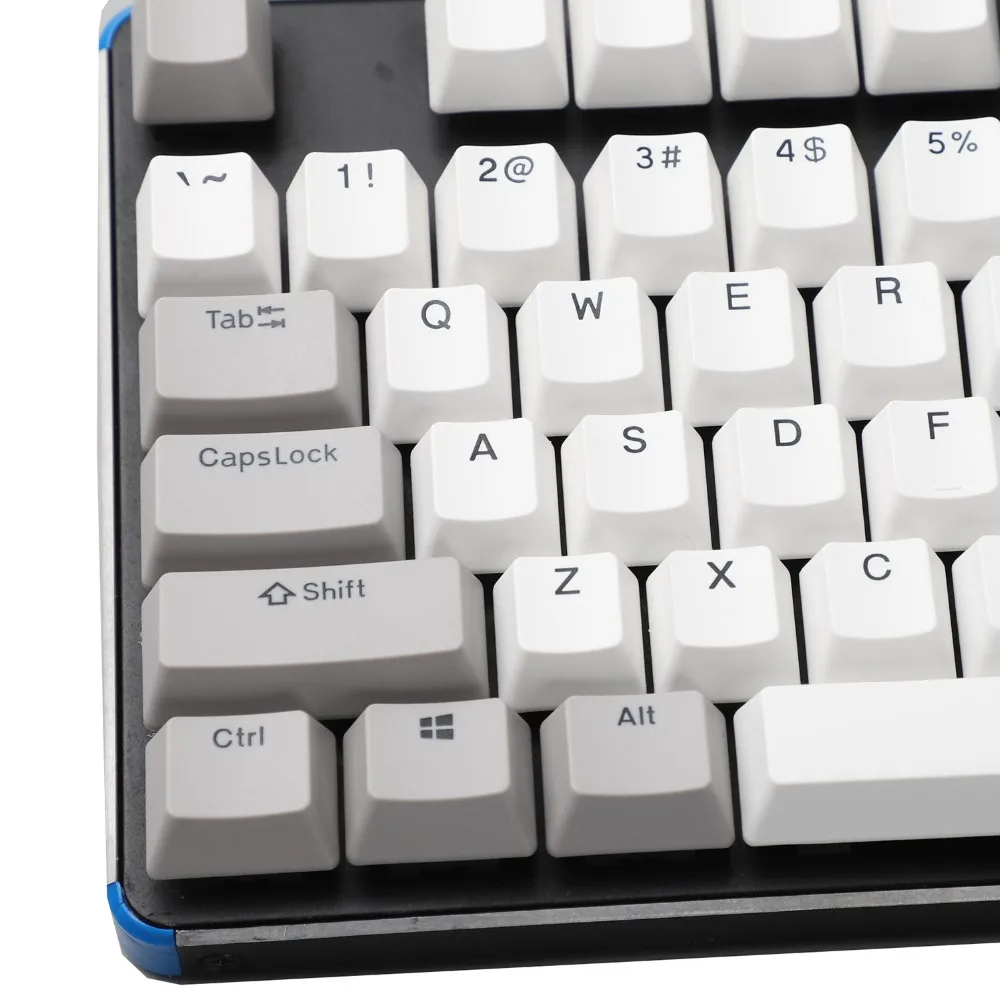 YMDK 104 PBT Double Shot Dolch Серый Белый без блеска через ANSI OEM профиль для MX механическая клавиатура стандарт ANSI 104 87 61