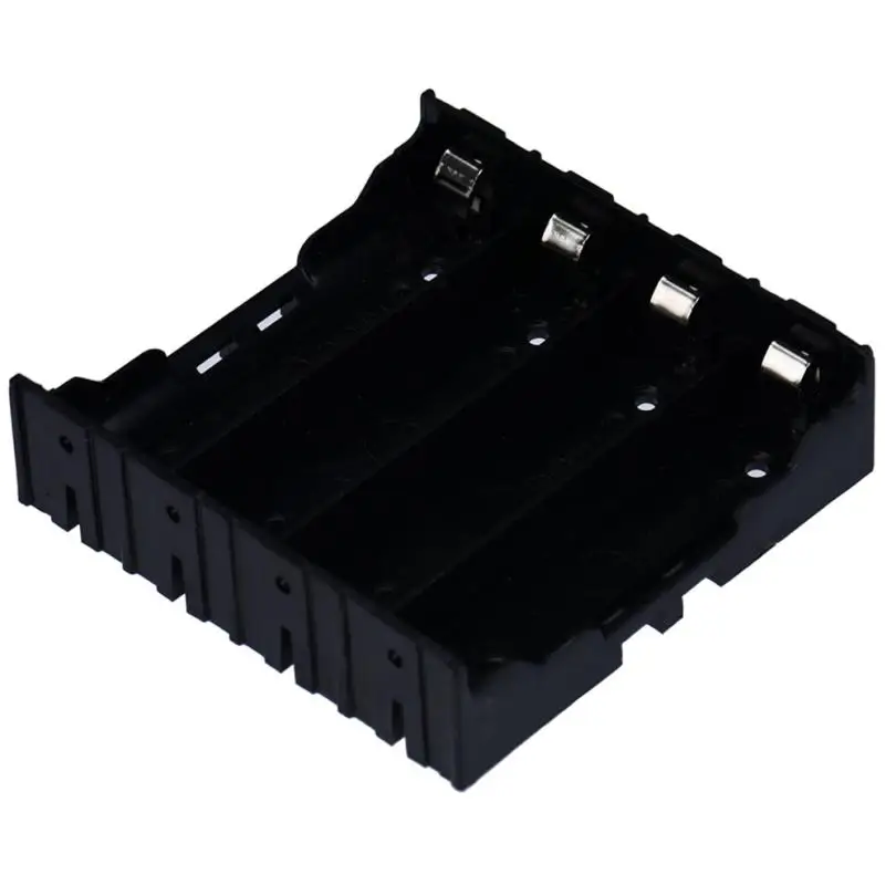 

Binmer New 1pcs DIY Black Storage Box Holder Case For 4 x 18650 3.7V Rechargeable Batteries 18Jan23 Drop Ship